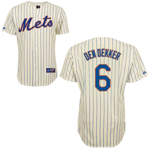 Matt den Dekker #6 Youth Baseball Jersey-New York Mets Authentic Home White Cool Base MLB Jersey